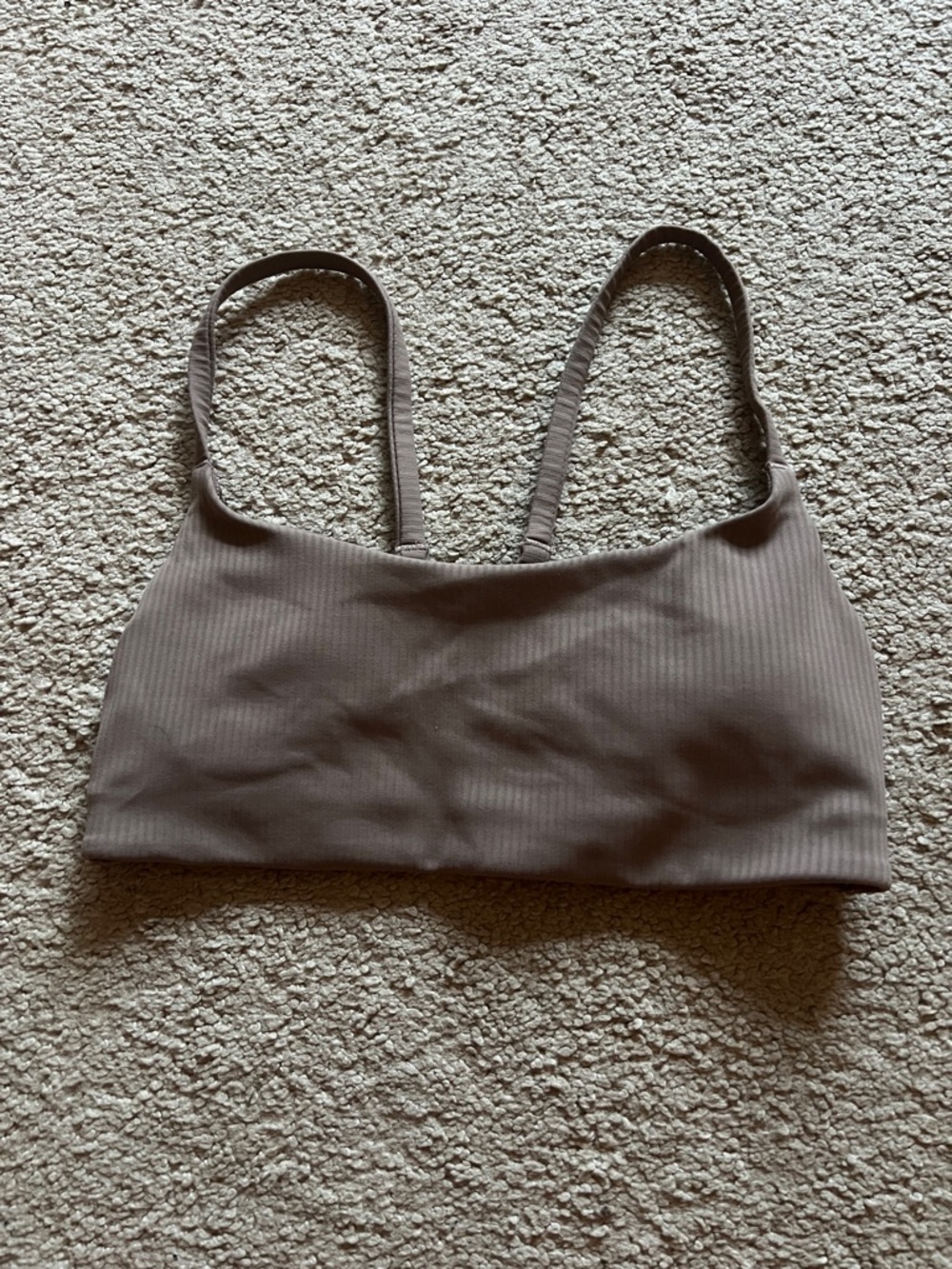 lululemon athletica Ribbed Bralette in Tannish Brown